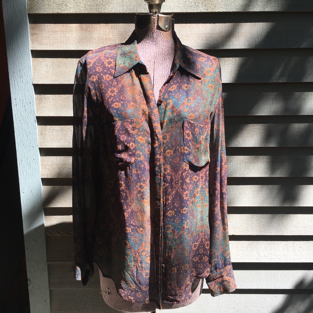 Peruvian connection button down blouse.